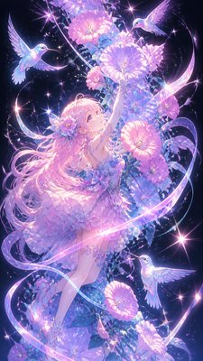 Magical Girl Anime Art Style phone case design example