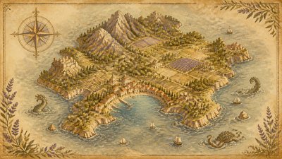 French Country Interior Design fantasy map example