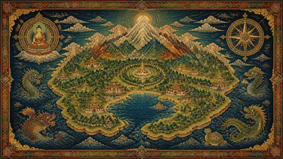 Buddhist Religious Art fantasy map example