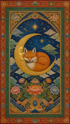 Tibetan Religious Art baby announcement example