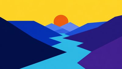 Color Field Minimalism Art Style desktop wallpaper example