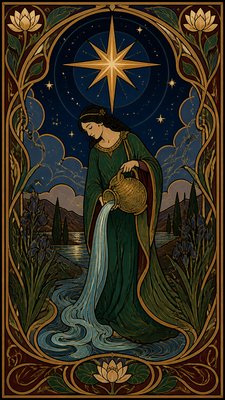 Art Nouveau Style tarot card example