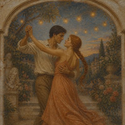 Fresco Narrative Renaissance Art Style couple portrait example
