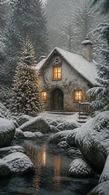 Environmental Art Style Christmas card example