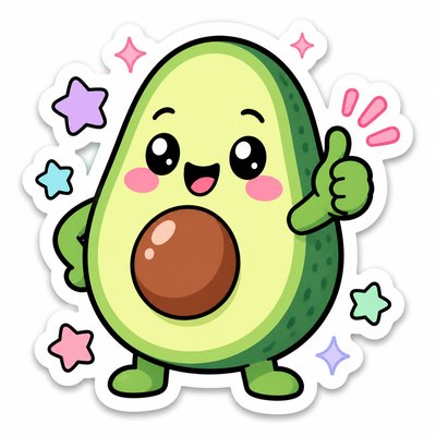 Kawaii Sticker Design sticker example