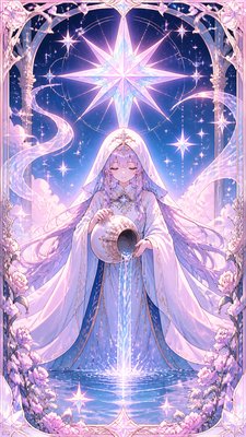 Magical Girl Anime Art Style tarot card example