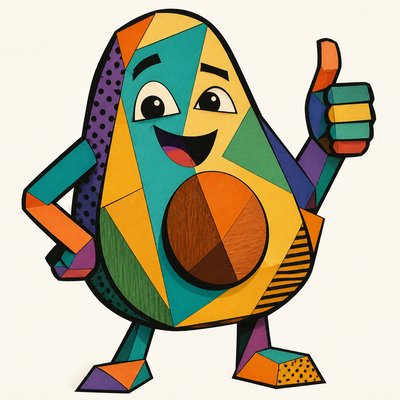 Synthetic Cubism Art Style sticker example