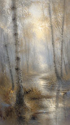 Atmospheric Impressionism Art Style wall art print example