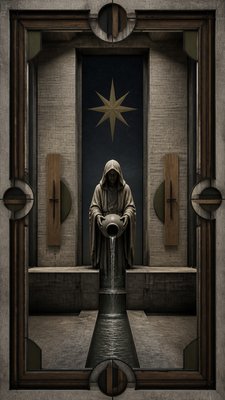 Brutalist Interior Design tarot card example
