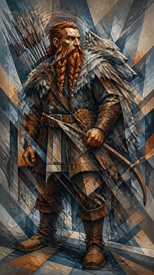 Cubo-Futurism Art Style tabletop character portrait example