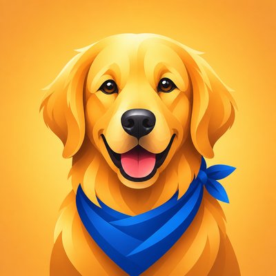 Gradient Icon Design pet portrait example