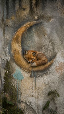 Environmental Art Style baby announcement example
