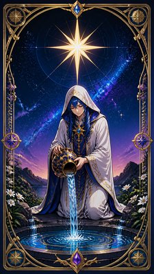 Anime Art Style tarot card example