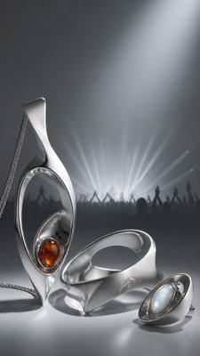 Modernist Silver Jewelry Design flyer example