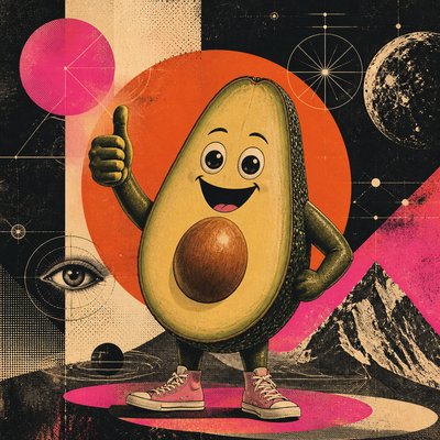Retro-Futuristic Pop Surrealism sticker example