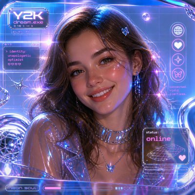 Cyber Y2K Aesthetic profile picture example