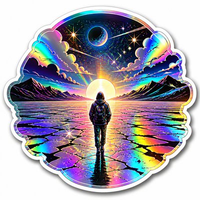 Holographic Sticker Design album cover example