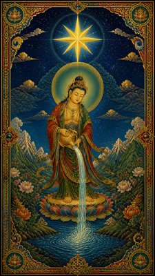 Buddhist Religious Art tarot card example