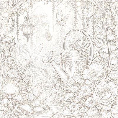 Fairycore Aesthetic coloring page example