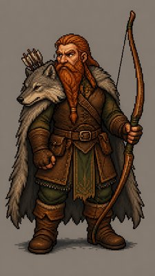 16-Bit Pixel Art Style tabletop character portrait example
