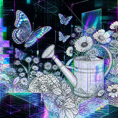 New Media Art Style coloring page example