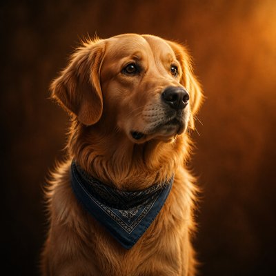 VFX Compositing Digital Art Style pet portrait example