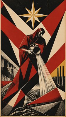 Constructivism Art Style tarot card example