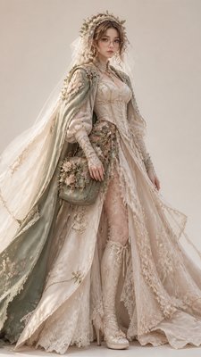 Bridal Couture Fashion Design character design example