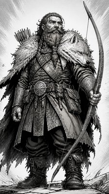 Fantasy Adventure Manga Art Style tabletop character portrait example