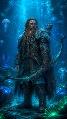 Underwater Fantasy Art tabletop character portrait example