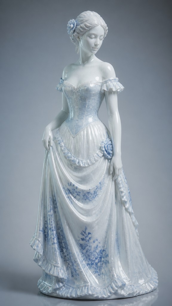 full-length portrait of an elegant figure — Porcelain Glaze