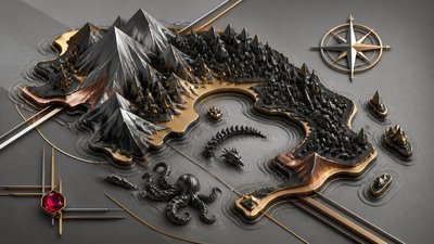 Modern Contemporary Jewelry Design fantasy map example