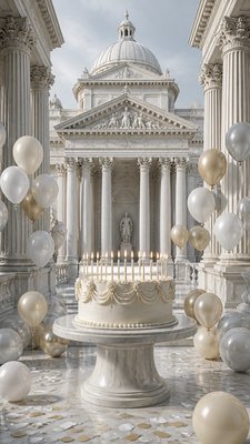 Neoclassical Architecture birthday card example