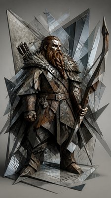 Deconstructivist Architecture tabletop character portrait example
