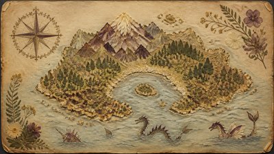 Pressed Flowers fantasy map example