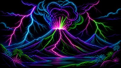 Neon Outline Style YouTube thumbnail example