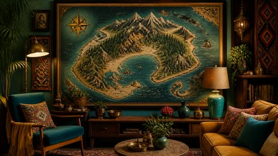 Eclectic Interior Design fantasy map example