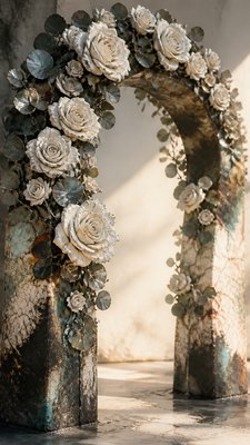 Japanese Raku Ceramic Art Style wedding invitation example