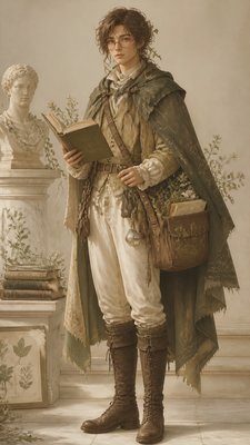 Light Academia Aesthetic character design example