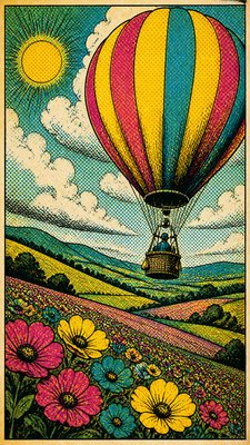 Retro Comic Art greeting card example