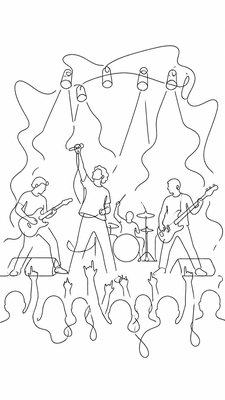 Single Line Minimalism Art Style flyer example