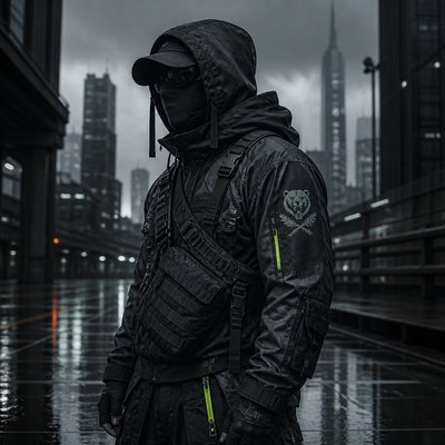 Techwear Fashion t-shirt design example