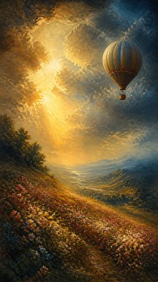 Romantic Landscape Art Style greeting card example