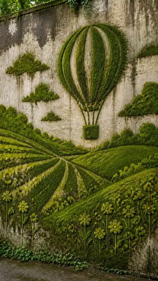 Moss Graffiti Street Art Style greeting card example