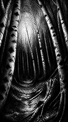 Horror Manga Art Style wall art print example