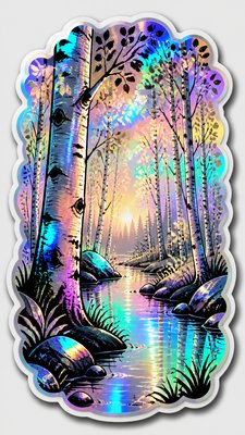 Holographic Sticker Design wall art print example