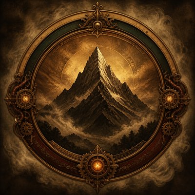 Steampunk Fantasy Art logo concept example