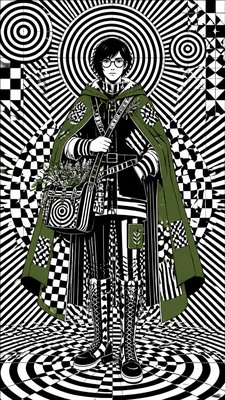 Op Art Style character design example