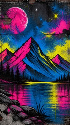 Street Art Style phone wallpaper example
