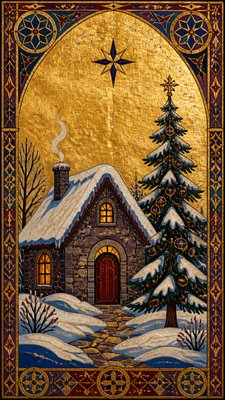 Byzantine Religious Art Christmas card example
